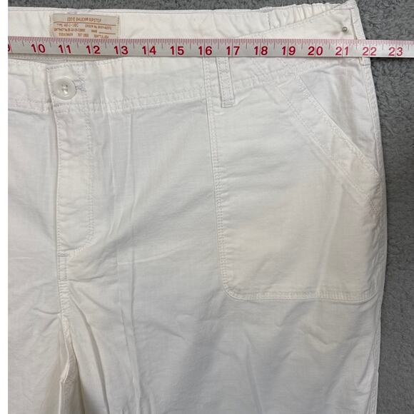 Eddie Bauer Women's Plus Size Rip Stop Pants Cropped White NWOT Gorpcore Outdoor - Picture 3 of 8